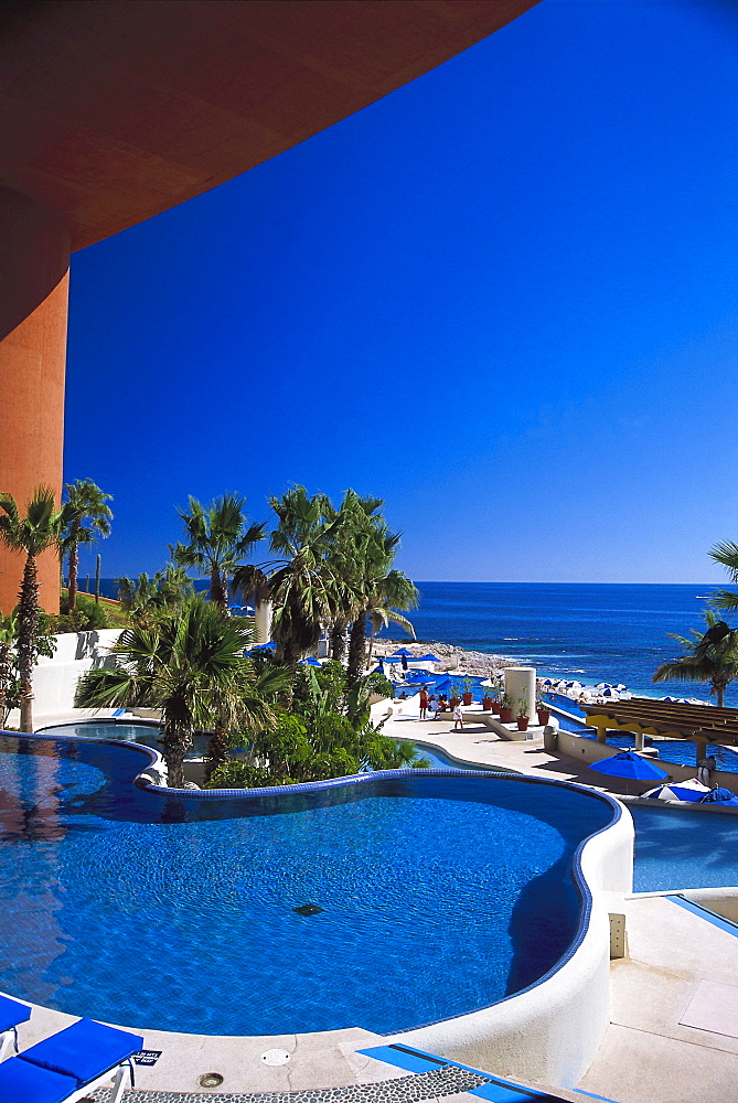 Pool of the Westin Regina hotel in the sunlight, Cabo San Lucas, Baja California Sur, Mexico, America