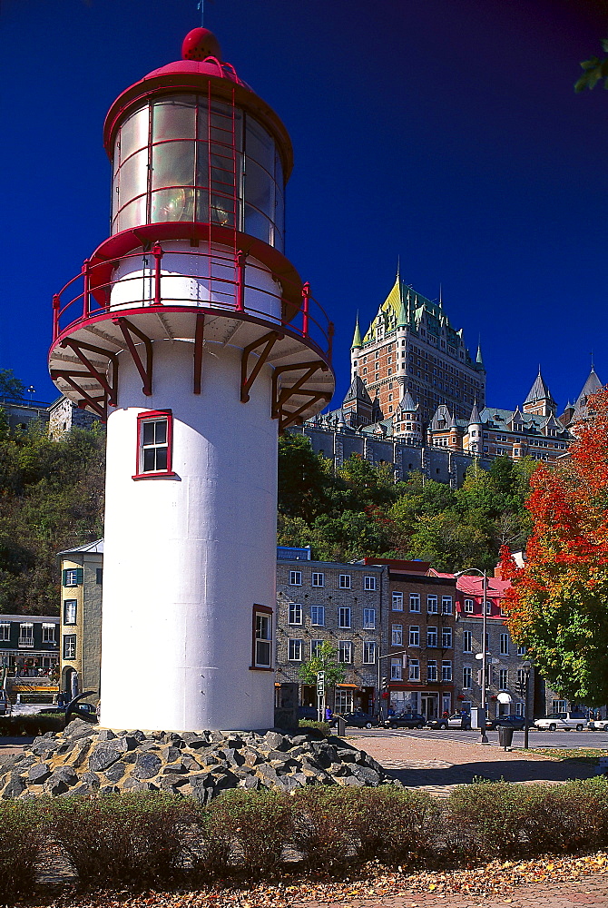 Lighthouse, Hotel Chateau Frontenac, Basse-Ville, Quebec City, Quebec, Canada, North Amrica, America