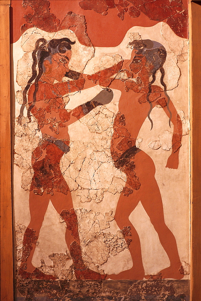 Wall painting, National museum, Athens, Greece