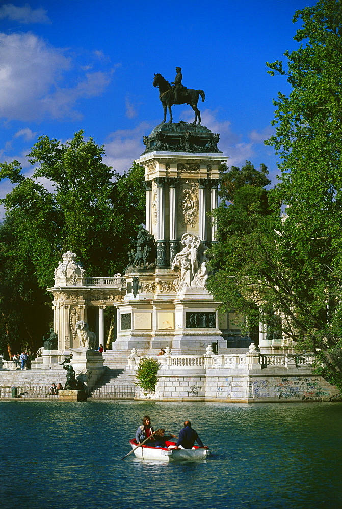 Monument for Alfonso XII., Retiro Park, Madrid, Spain