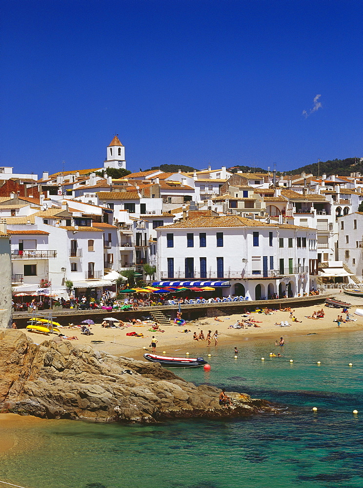 Beach, Calella de Palafrugella, Costa Brava, Province Girona, Catalonia, Spain