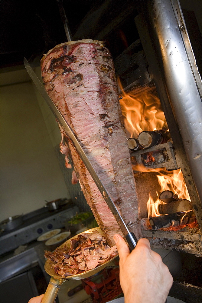 Carving Doner Kebab, Antalya Old Town, Antalya, Turkey