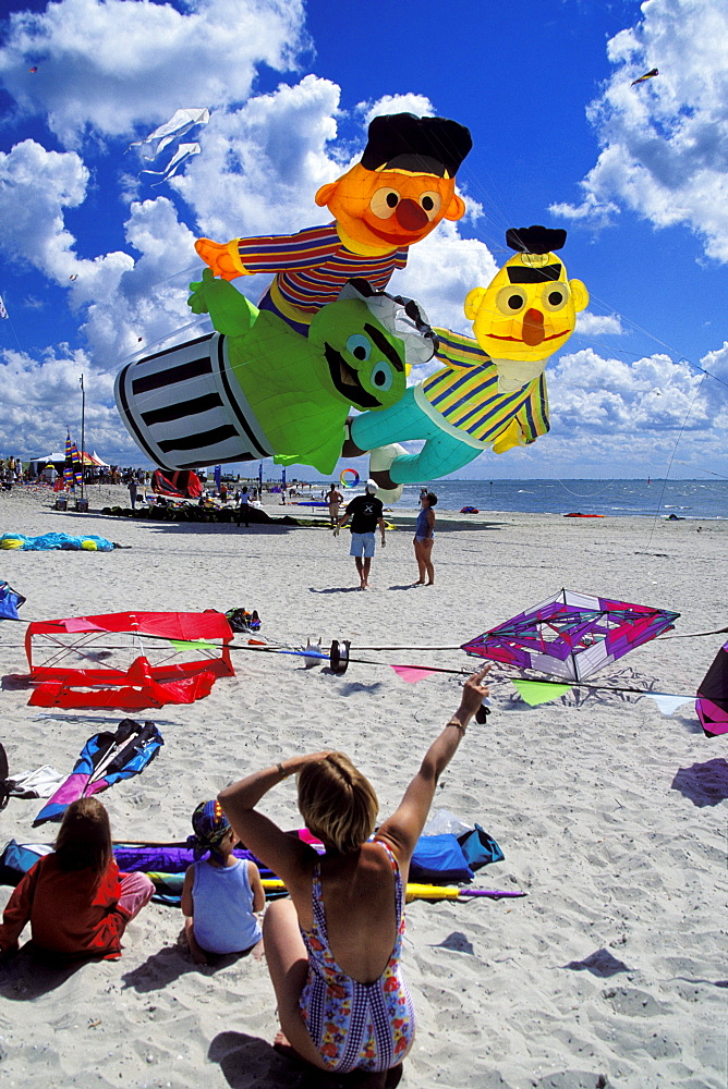 7 International Kite festival, Norderney, East Frisian Islands, East Frisia, Lower Saxony, Germany