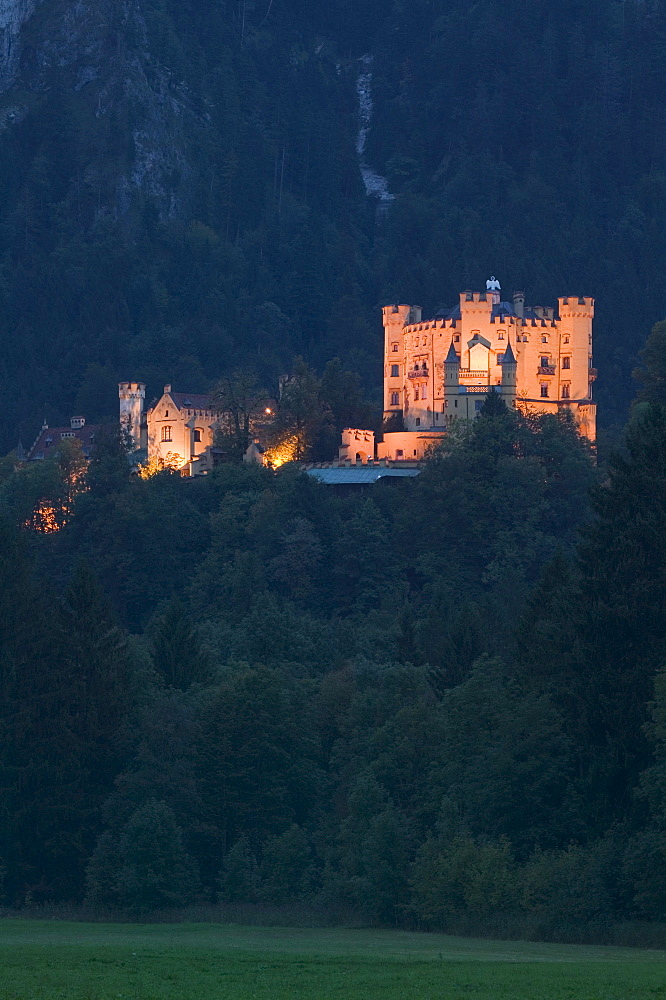 Castle Hohenschwangau, Schwangau, Fuessen, Allgaeu, Bavaria, Germany