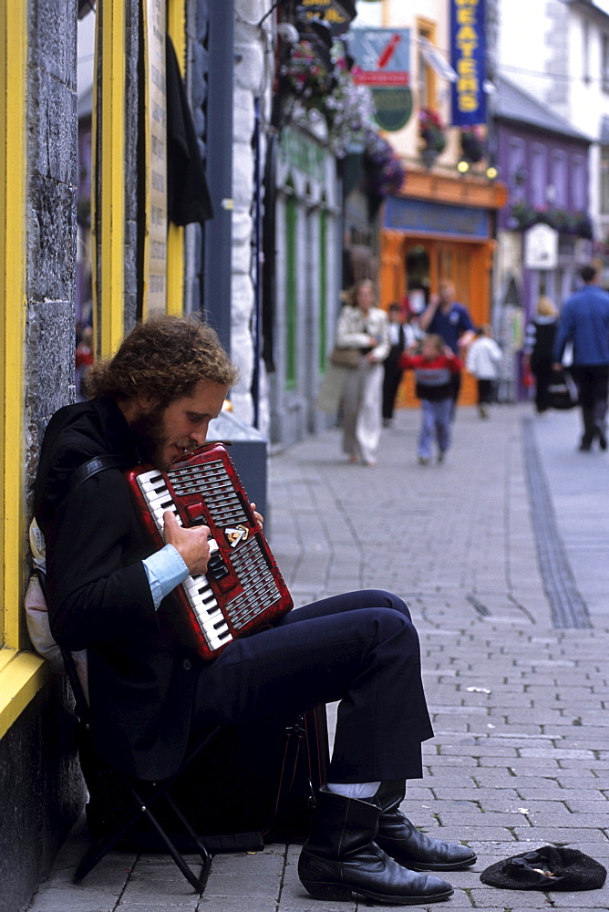 Busker on Quay Street, Galway, Ireland