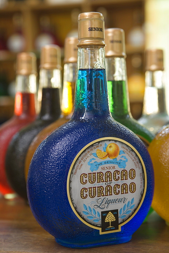 Blue Curacao Liqueur, Curacao Liqueur Distillery, Landhuis Chobolobo, Salina, Willemstad, Curacao, Netherlands Antilles