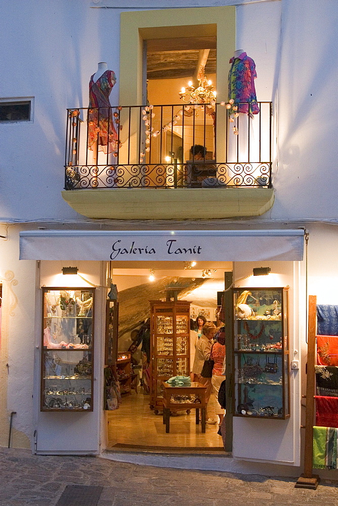 Spain, Baleares island, Ibiza fashion shop