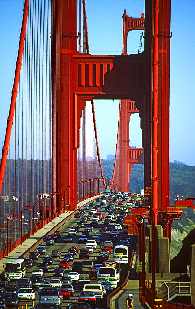 California San Francisco goln gate bridge traffic