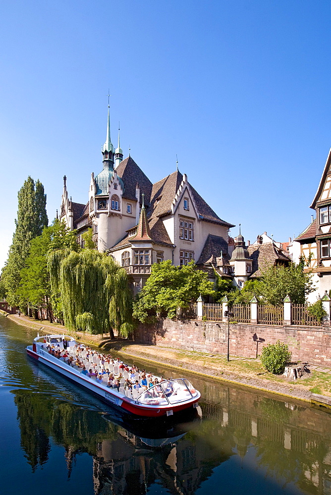 Lycee International on the river Ill, Strasbourg, Alsace, France