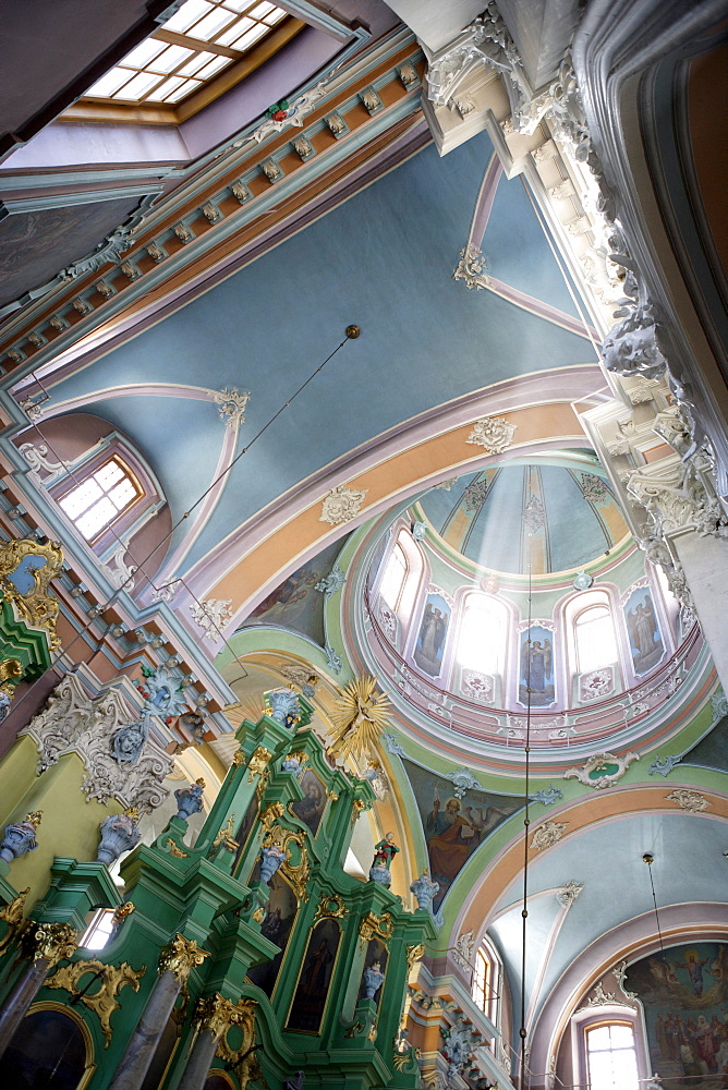 Interior view of the Russian orthodox Church of the Holy Spirit, Vilnius, Lithuania