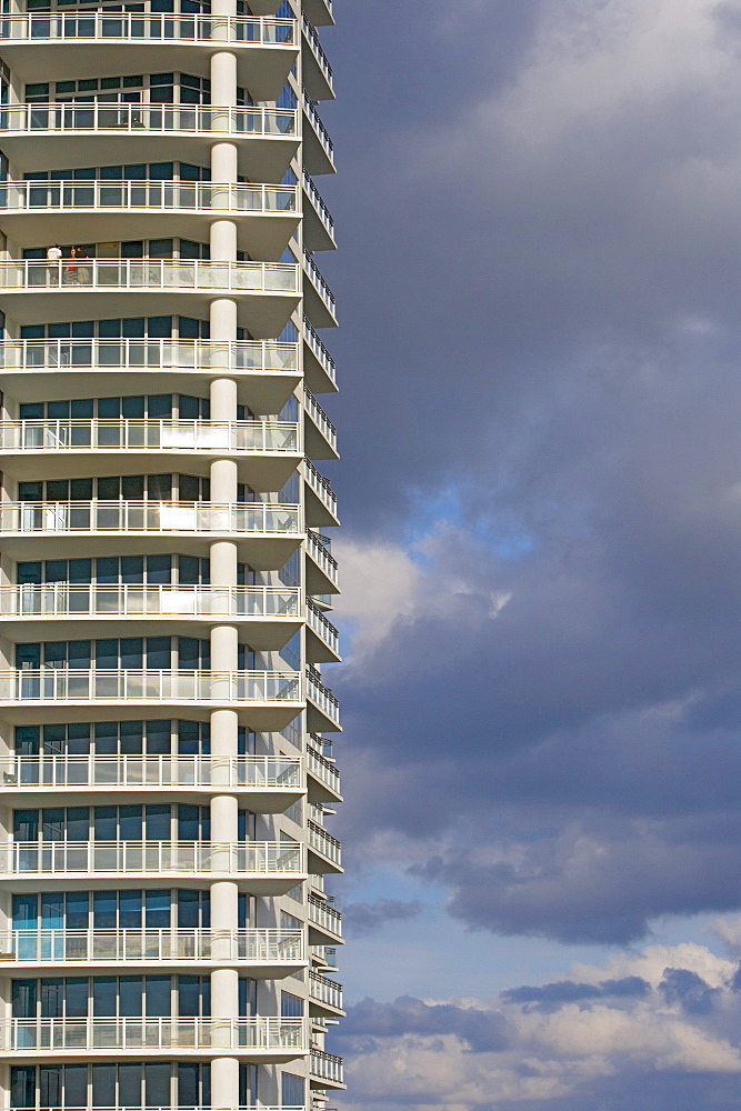 Balconies of a skyscraper, Hollywood, Florida, USA