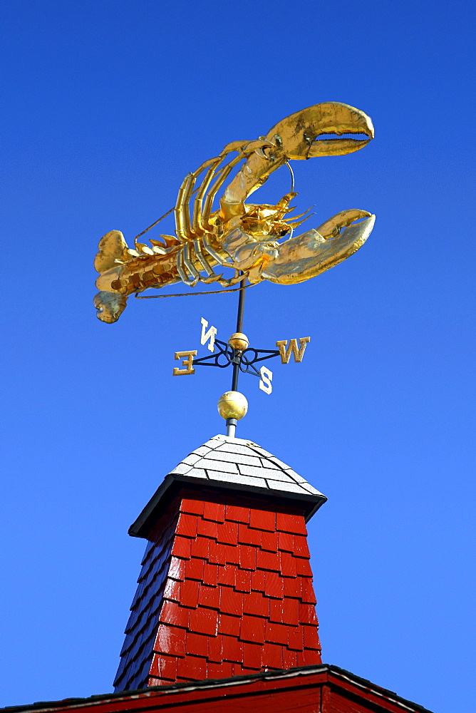 Lobster sign at a seafood restaurant in Boston, Massachusetts, United States (USA)