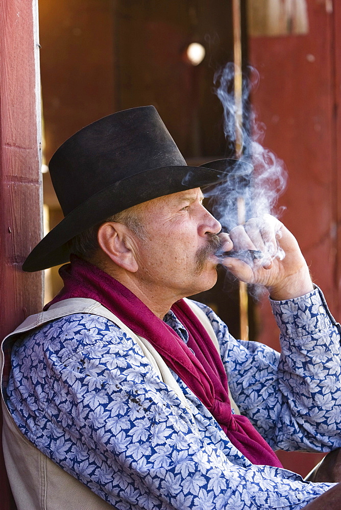 cowboy smoking, wildwest, Oregon, USA