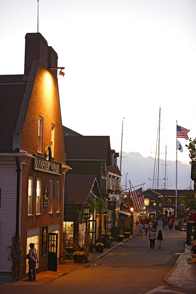 Bannister Wharf in Newport, Rhode Island, USA