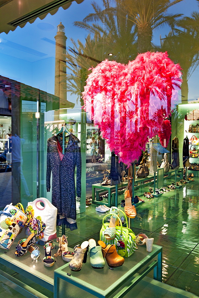 Shop window of a boutique at the promenade, Maspalomas, Gran Canaria, Canary Islands, Spain, Europe