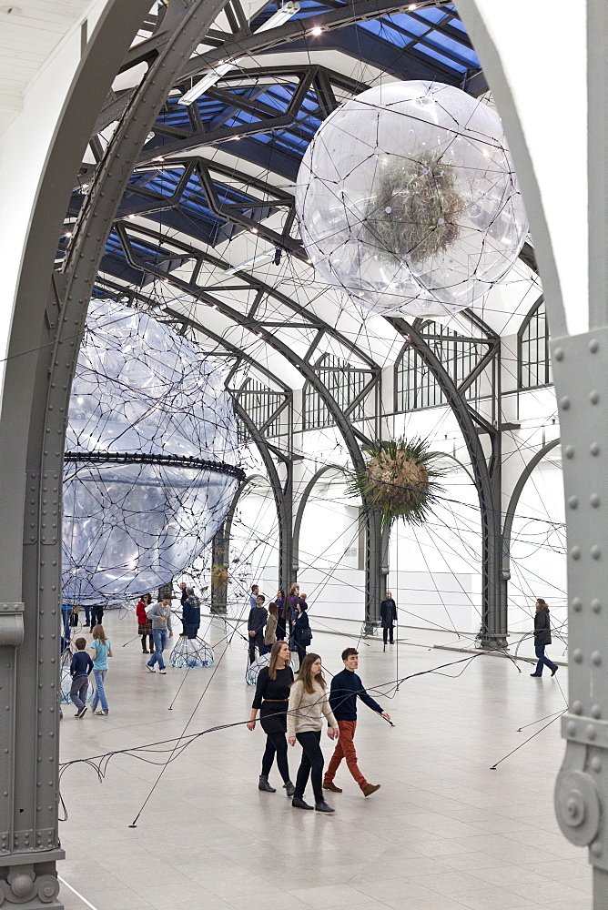 Hamburger Railway Station, Museum of Contemporary Art, exhibition Tomas Saraceno Cloud Cities, 15 September 2011 till 19 February 2012, Berlin, Germany