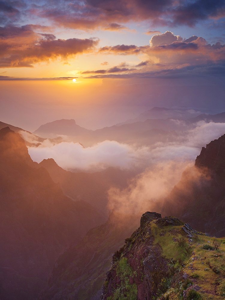 Sunrise at Miradouro Ninho da Manta, Pico do Arieiro, Madeira, Portugal