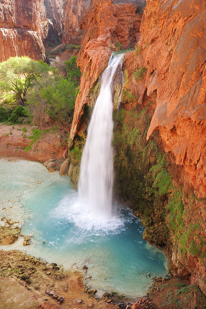 Waterfall Havasu Fall, Havasu, Supai, Grand Canyon, Grand Canyon National Park, UNESCO World Heritage Site Grand Canyon, Arizona, Southwest, USA, America