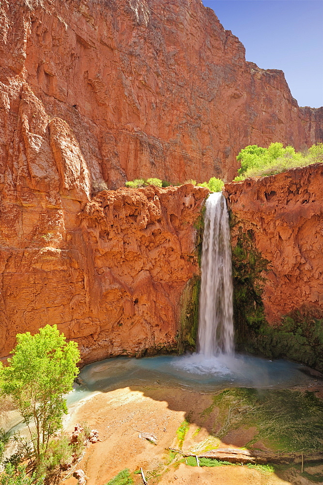 Waterfall Mooney Fall, Havasu, Supai, Grand Canyon, Grand Canyon National Park, UNESCO World Heritage Site Grand Canyon, Arizona, Southwest, USA, America