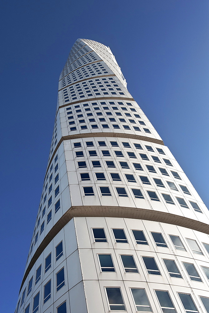 High rise building Turning Torso, architect Santiago Calatrava, Malmo, Sweden, Europe