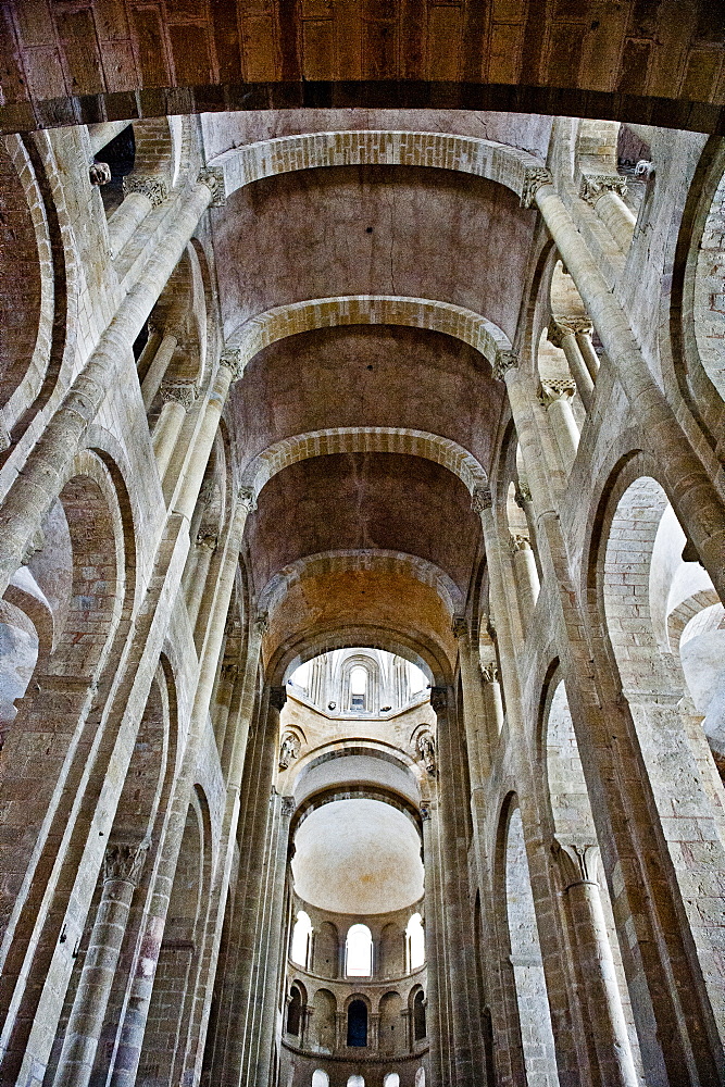 Abbey church Sainte-Foy, Conques, Aveyron, Midi-Pyrenees, France