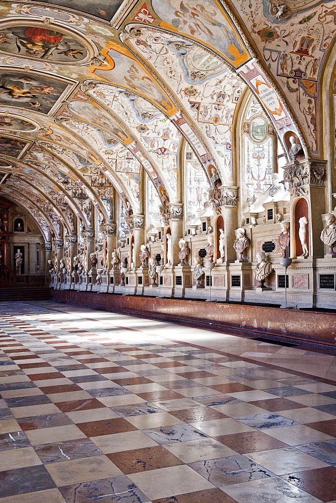 Antiquarium, 66 meters long, Residenz, Munich, Upper Bavaria, Bavaria, Germany