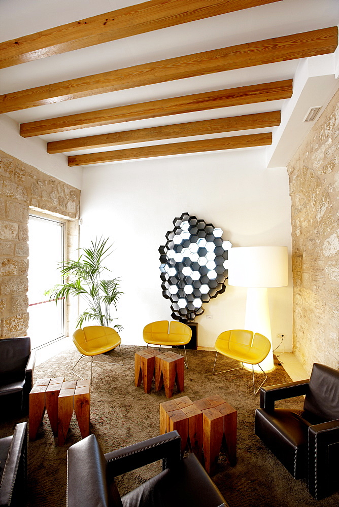 Lobby and reception, Santa Clara Urban Hotel and Spa, Carrer Sant Alonso 16, Palma de Mallorca, Mallorca, Balearic Islands, Spain