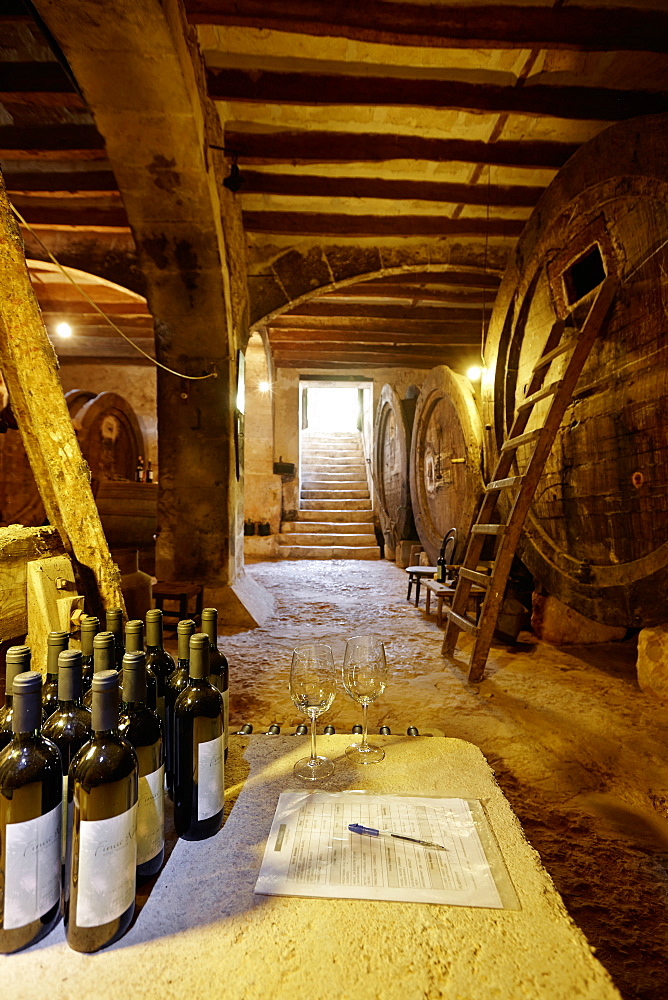 Wine cellar with self-service for guests, Finca Raims, rebuilt vineyard and country hotel, Algaida, Mallorca, Balearic Islands, Spain