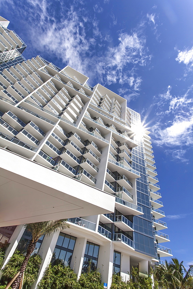 Luxury resort W Hotel of Starwood Hotel chain, Collins Avenue, Art Deco District, South Beach, Miami, Florida, USA