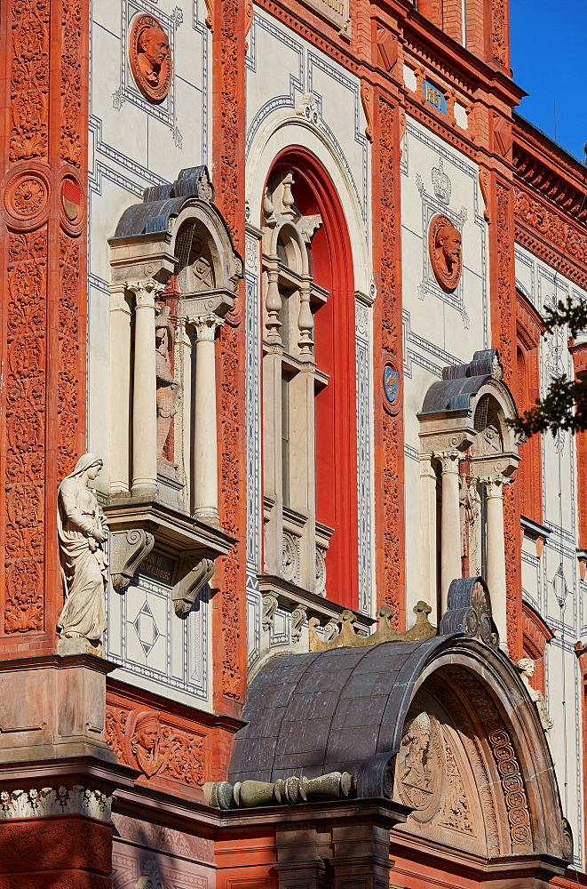 Entrance to the University of Rostock, Hanseatic town of Rostock, Mecklenburg Western Pommerania, Germany