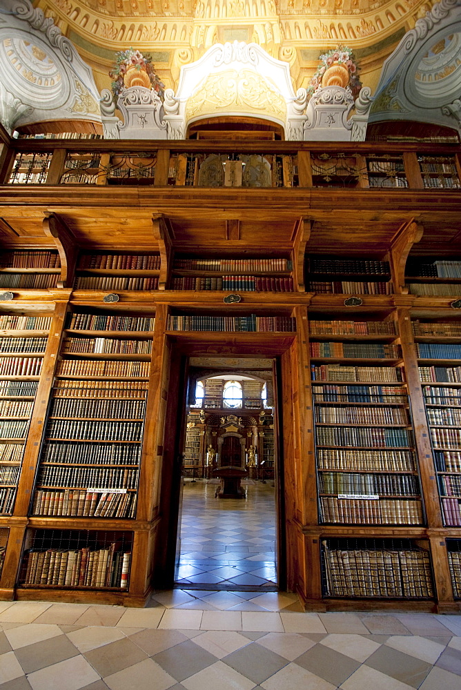 Small Library Room of Stift Melk Benedictine Monastery, Lower Austria, Austria