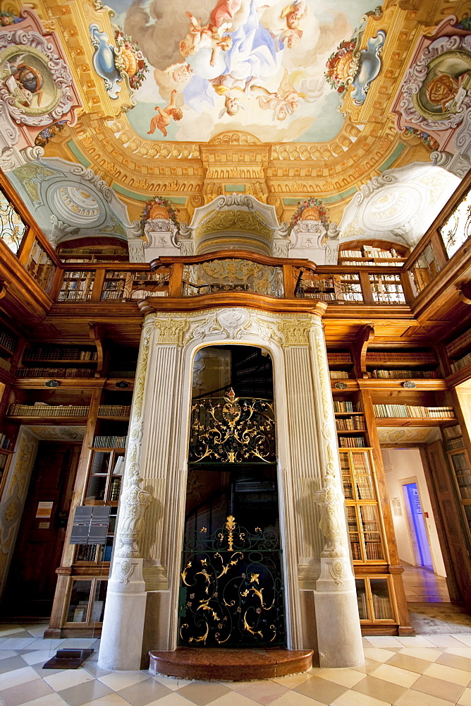 Small Library Room of Stift Melk Benedictine Monastery, Lower Austria, Austria