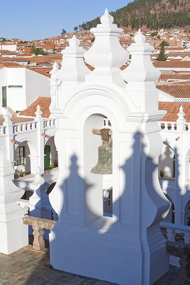 Bell tower of the San Felipe Neri Church, Sucre, Chuquisaca Department, Bolivia