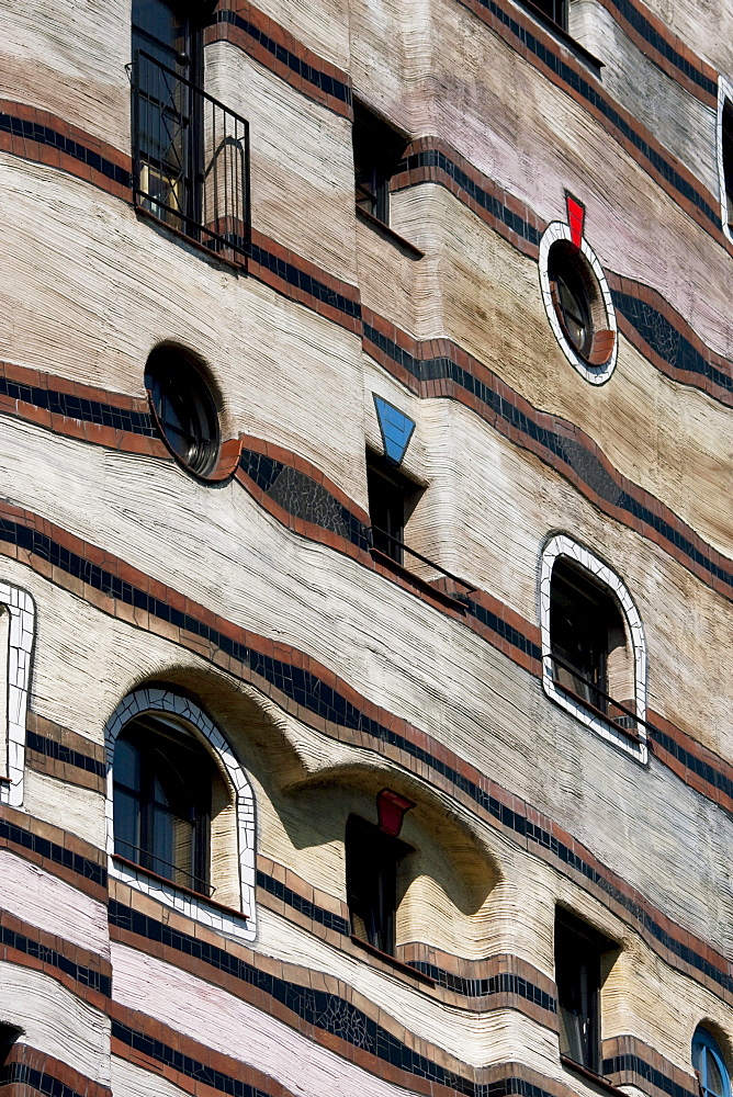 Waldspirale, a residential building complex designed by Friedensreich Hundertwasser, Darmstadt, Germany