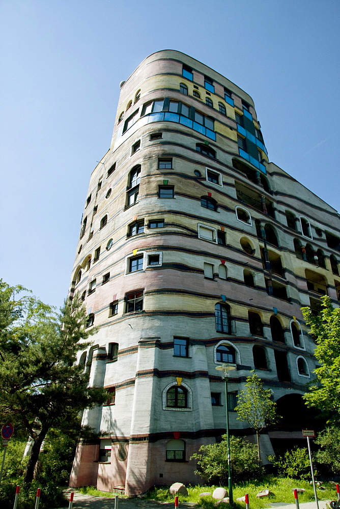 Waldspirale, a residential building complex designed by Friedensreich Hundertwasser, Darmstadt, Germany