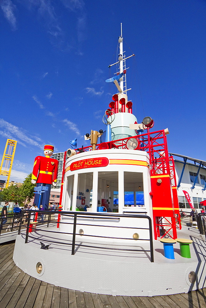 World's Largest Tin Soldier and Pilot House at Westminster Quay, New Westminster, British Columbia, Canada