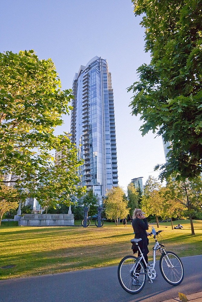 Residential skycraper in Coal Harbour, Vancouver, British Columbia, Canada