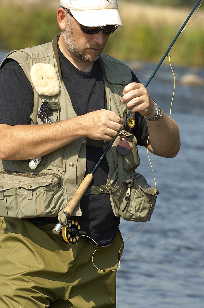 Man Fly Fishing, Grand River, Ontario