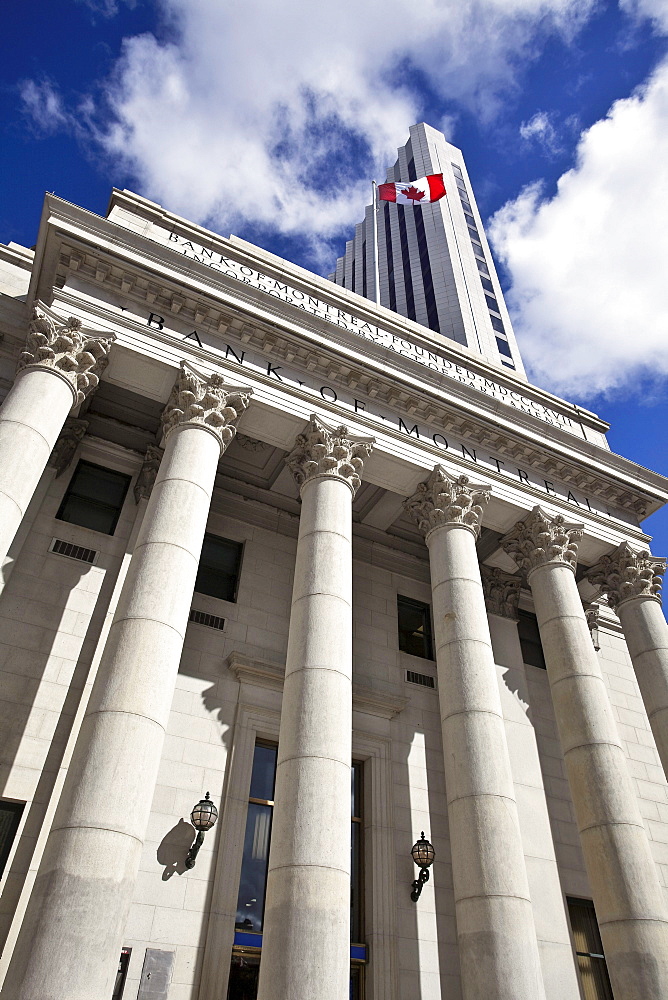 Historic Bank of Montreal building, Portage and Main, downtown Winnipeg, Manitoba