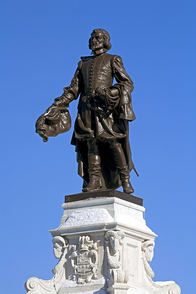 Samuel De Champlain's Statue, Dufferin terrace, Quebec City, Quebec