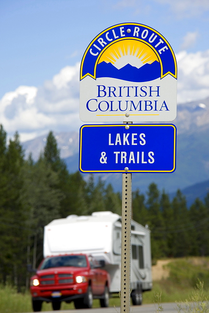 British Columbia Circle Route Road Sign