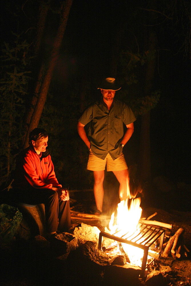 People around a Campfire, Missinaibi Lake, near Chapleau, Ontario