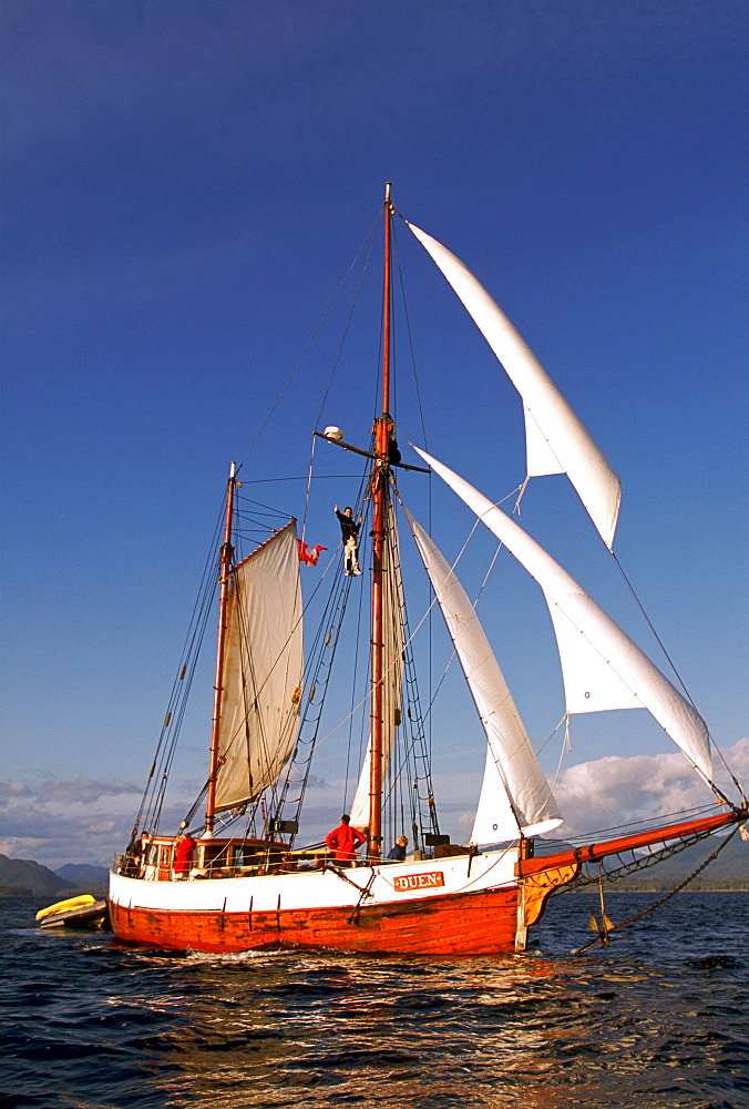 Wooden Sailboat on the Pacific, British Columbia.