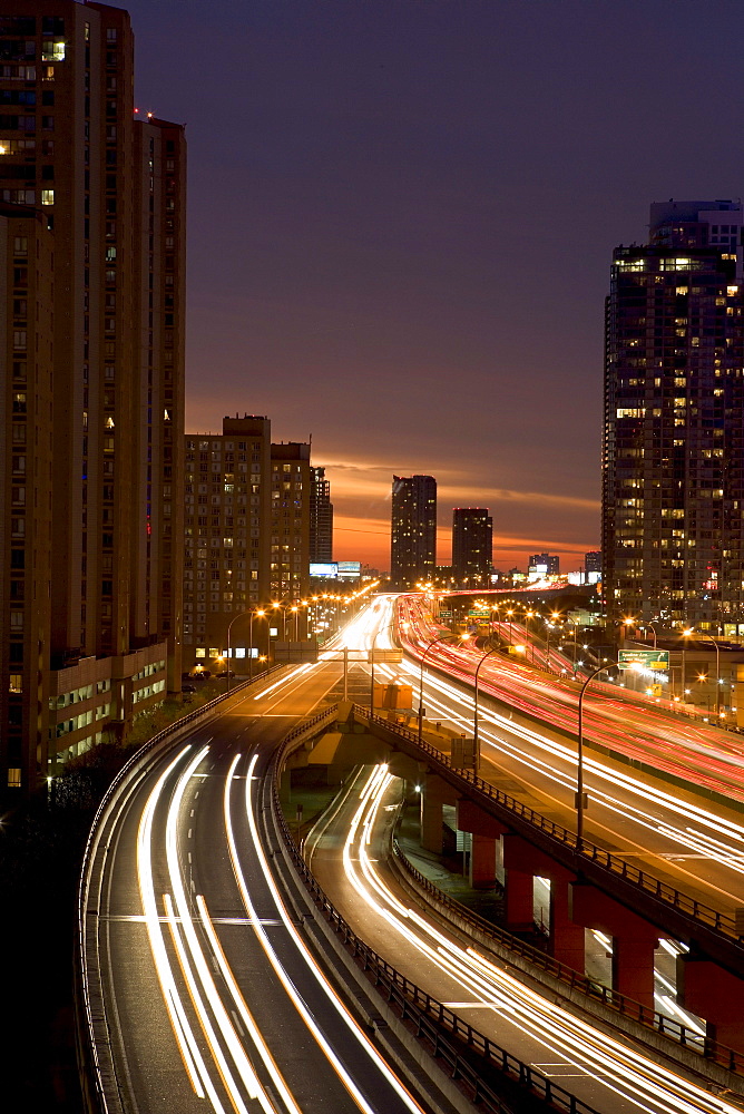 Gardiner Expressway at Night, Toronto, Ontario