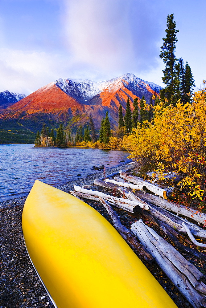 Kathleen Lake and mountains, Kluane National Park and Reserve of Canada, Yukon