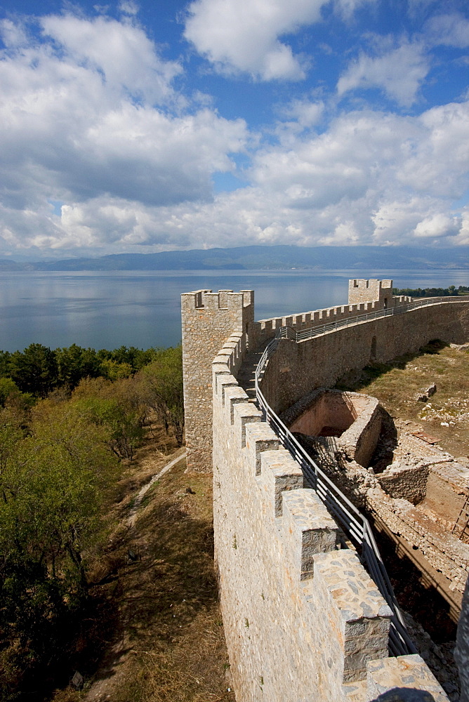 Battlements of Czar Samuel's Fortress, Ohrid, Macedonia