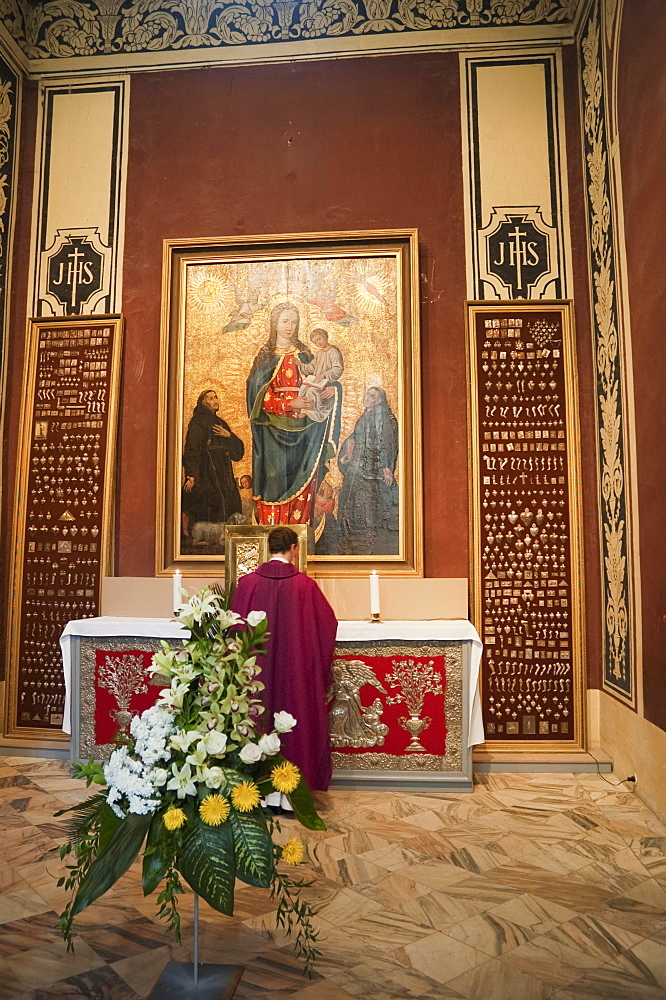 Chapel with Virgin and Child inside of the Cathedral, Vilnius, Lithuania