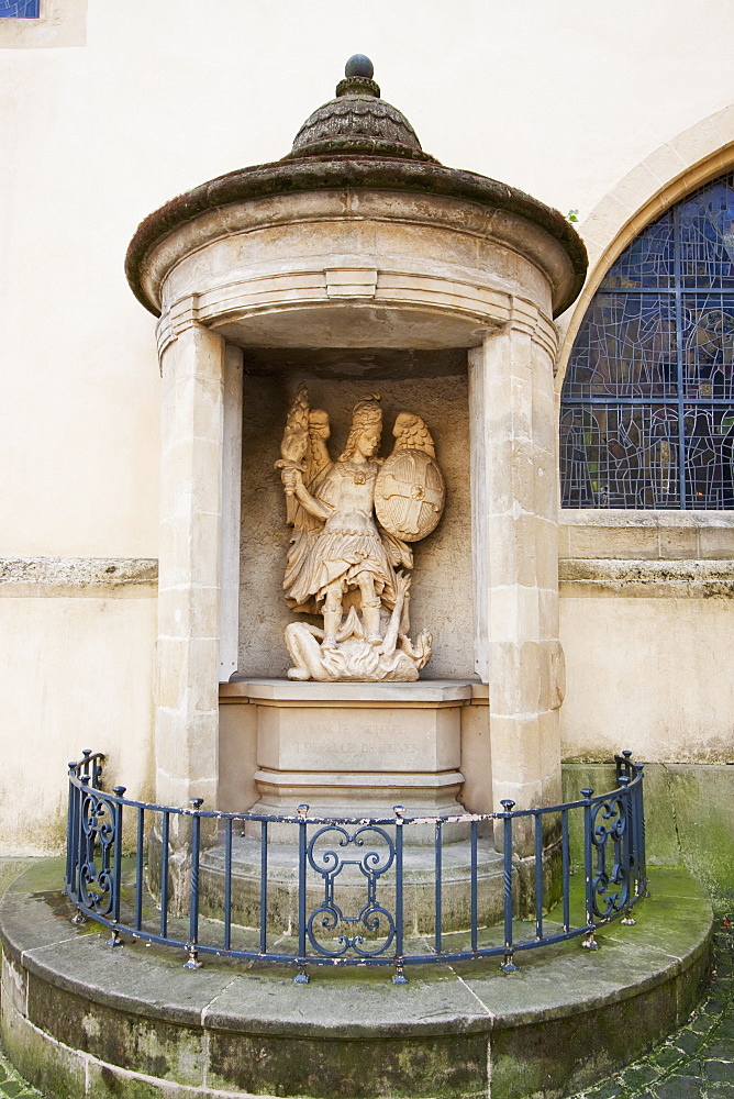 Statue of St. Michael by the Eglise St. Michel (St. Michael's Church), Luxembourg