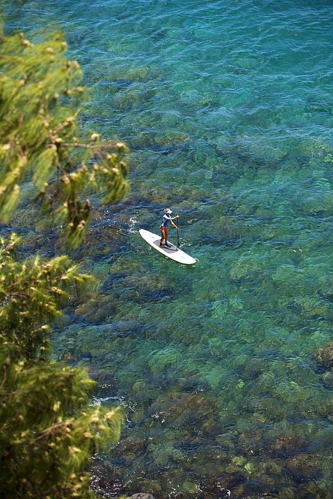 Hawaii, Maui, Haiku, Stand up paddling.