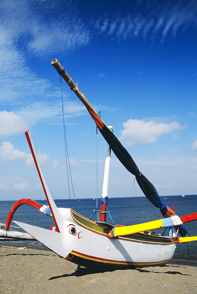 Indonesia, Lombok, fishing boat near Senggigi.